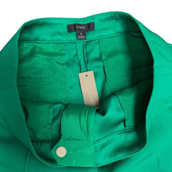 NWT Women's J. CREW High-Rise Crepe Trouser Kelly Green #BK631 | Size 8 - Picture 5 of 9